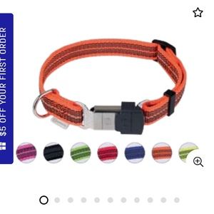 Hermsprenger adjustable orange nylon collar with lock
